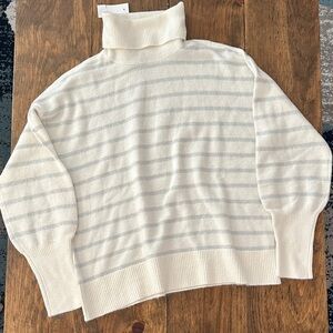 Striped Turtleneck Sweater
